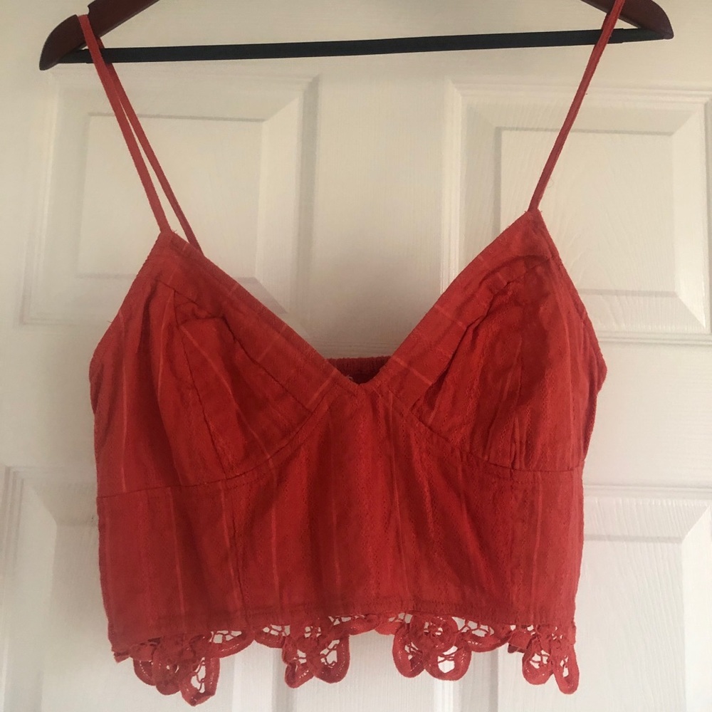 BNWOT Free People brami cami bralette terracotta M